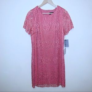 Laundry by Shelli Segal Lace Cap Sleeve Dress